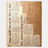 第101回戦運争までの巨大エアリフト フリースブランケット (正面)