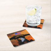 第101回ABN空挺叫びイーグルズ退役軍人LRRP スクエアペーパーコースター (インサイチュ)