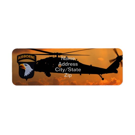 第101回ABN空挺師団がイーグルパッチを叫ぶ ラベル (正面)