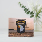 第101回ABN DIV空挺師団パッチ ポストカード (スタンド正面)