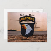 第101回ABN DIV空挺師団パッチ ポストカード (正面/裏面)