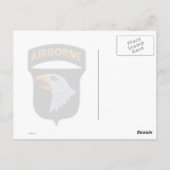 第101回ABN DIV空挺師団パッチ ポストカード (裏面)