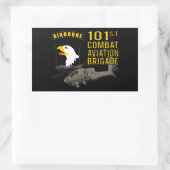 第101戦闘航空 – Apache 長方形シール (バッグ)