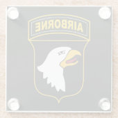 第101機上師団軍隊退役軍人 ガラスコースター (裏面)