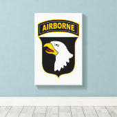 第101機上師団軍隊退役軍人 キャンバスプリント (インサイチュ (ウッドフロア))