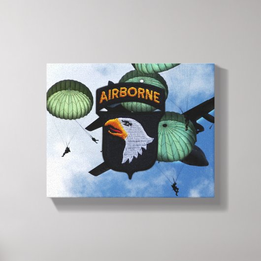 第101機上部門退役軍人vetsキャンバス印刷 キャンバスプリント (正面)