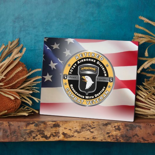 第101機空部退職した退役軍人 フォトプラーク (側面)