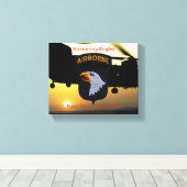 第101空挺叫びイーグルズ退役軍人車 キャンバスプリント (インサイチュ (ウッドフロア))