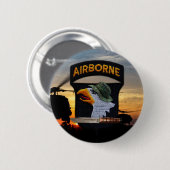 第101空挺叫びイーグルズ退役軍人車 缶バッジ (正面&裏面)