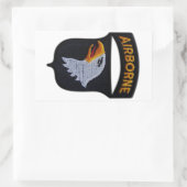 第101空挺叫びイーグルズ退役軍人LRPS 長方形シール (バッグ)