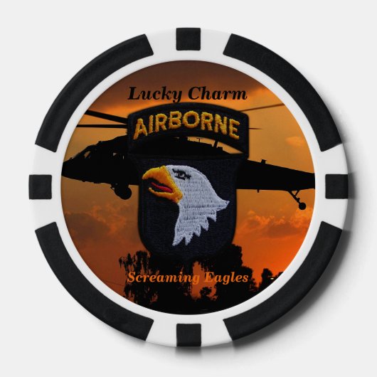 第101空挺叫びイーグルフォートキャンベル ポーカーチップ (正面)