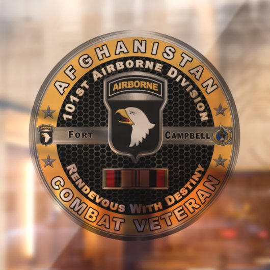 第101空挺師団アフガニスタン退役軍人 ウィンドウサイン (シート2)