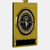 第101空挺師団アフガニスタン退役軍人 ゴールドプレートバナーオーナメント (右)