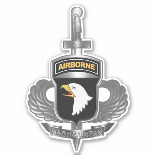 第101空挺師団アフガニスタン退役軍人 シール (正面)