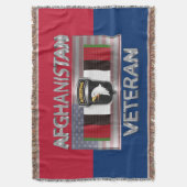 第101空挺師団アフガニスタン退役軍人 スローブランケット (正面縦)
