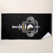 第101空挺師団アフガニスタン退役軍人 ビーチタオル (正面)