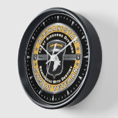 第101空挺師団アフガニスタン退役軍人 壁時計 (傾斜)