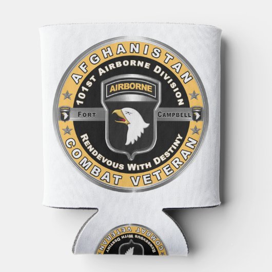 第101空挺師団アフガニスタン退役軍人 缶クーラー (裏面)