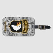 第101空挺師団アーバン迷彩柄パーソナル化可能 ラゲッジタグ (正面横)