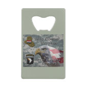 第101空挺師団イラク戦闘退役軍人 クレジットカード栓抜き (正面)