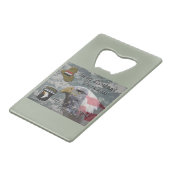 第101空挺師団イラク戦闘退役軍人 クレジットカード栓抜き (正面アングル)