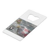 第101空挺師団イラク戦闘退役軍人 クレジットカード栓抜き (裏面アングル)