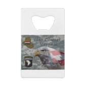 第101空挺師団イラク戦闘退役軍人 クレジットカード栓抜き (裏面)