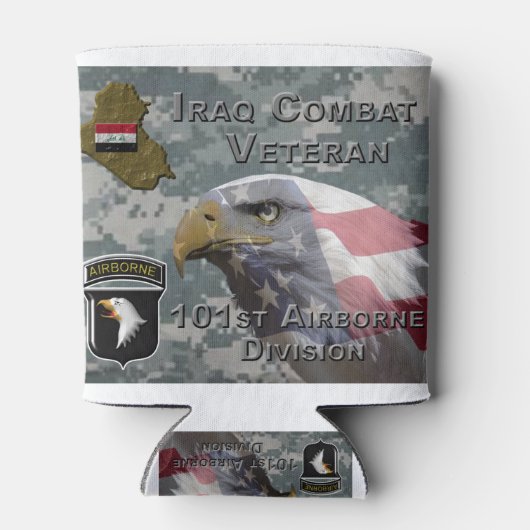 第101空挺師団イラク戦闘退役軍人 缶クーラー (裏面)