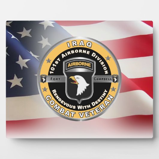 第101空挺師団イラク退役軍人 フォトプラーク (正面)
