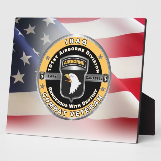 第101空挺師団イラク退役軍人 フォトプラーク (側面)