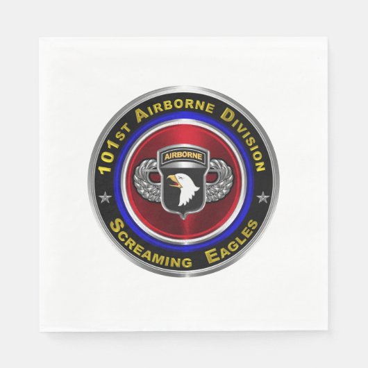第101空挺師団イーグルズ叫びカスタム スタンダードランチョンナプキン (正面)