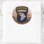 第101空挺師団イーグルパッチ叫び ラウンドシール (バッグ)