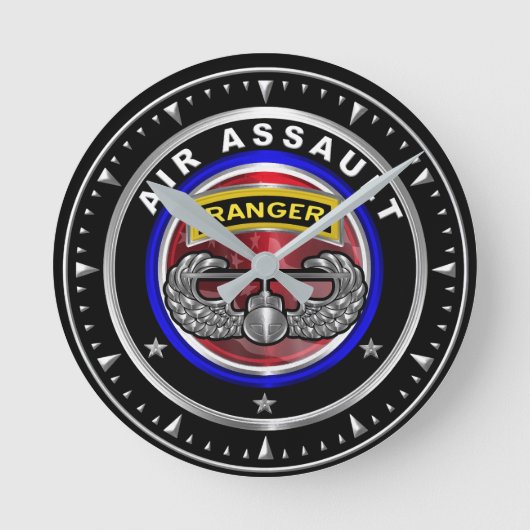 第101空挺師団エアアサルトレンジャー ラウンド壁時計 (正面)