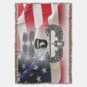 第101空挺師団カスタマイズ空襲 スローブランケット (正面縦)