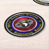 第101空挺師団カスタム隊 ラウンドペーパーコースター (アングル)