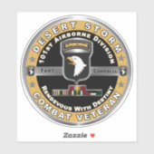 第101空挺師団デザートストーム退役軍人 シール (シート)