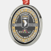 第101空挺師団デザートストーム退役軍人 メタルオーナメント (左)