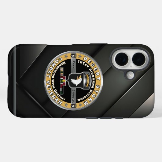 第101空挺師団デザートストーム退役軍人 Case-Mate iPhoneケース (裏面 (横))