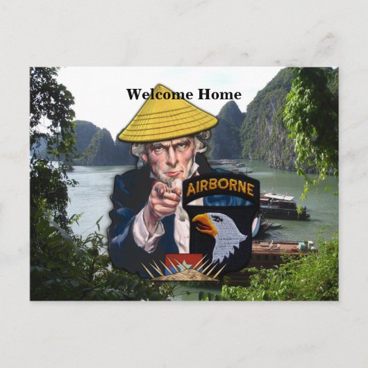 第101空挺師団ナムパッチ ポストカード (正面)