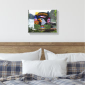 第101空挺師団ベトナム戦争退役軍人車 キャンバスプリント (インサイチュ (寝室))