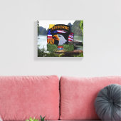 第101空挺師団ベトナム戦争退役軍人車 キャンバスプリント (インサイチュ (リビング))