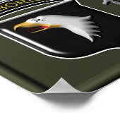 第101空挺師団ベトナム戦闘機退役軍人 ポスター (角)