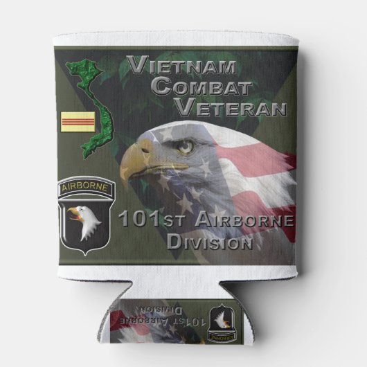 第101空挺師団ベトナム戦闘機退役軍人 缶クーラー (裏面)