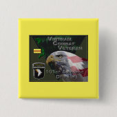 第101空挺師団ベトナム戦闘機退役軍人 缶バッジ (正面)