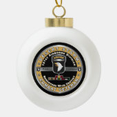 第101空挺師団砂漠嵐退役軍人 セラミックボールオーナメント (正面)
