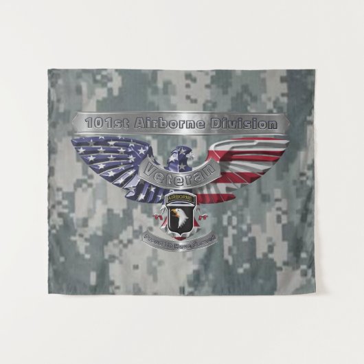 第101空挺師団誇りを持った「任務を果たしていること」 タペストリー (正面(横))