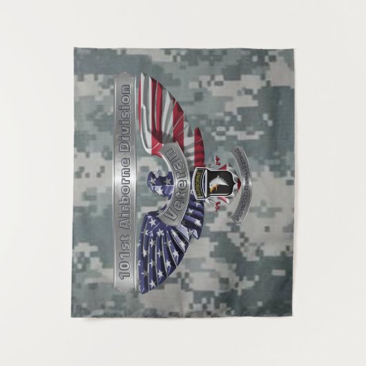 第101空挺師団誇りを持った「任務を果たしていること」 タペストリー (正面)