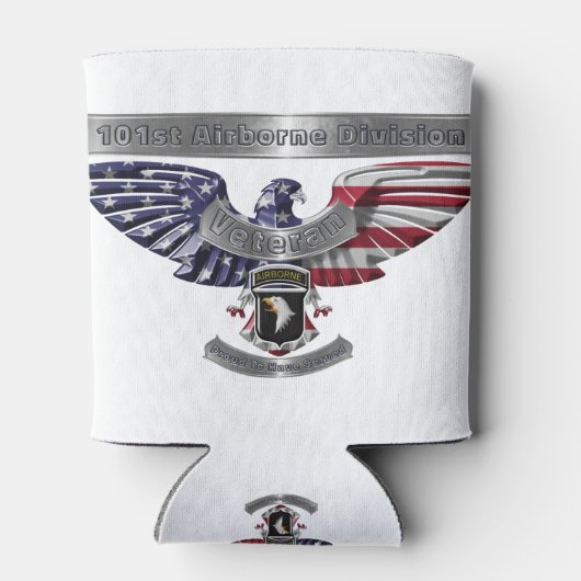 第101空挺師団誇りを持った「任務を果たしていること」 缶クーラー (裏面)