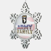 第101空挺師団陸軍科 スノーフレークピューターオーナメント (右)