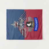 第101空挺師団「イーグルズ叫び声」退役軍人 タペストリー (正面(横))